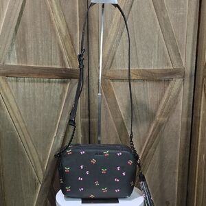 Aldo Black Red Pink Cherry Heart Crossbody